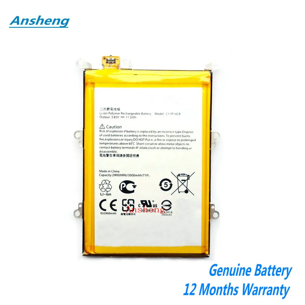 

3.8V 3000mAh C11P1424 Battery For Asus Zenfone 2 5.5inch ZE551ML ZE550ML Z00AD Z00ADB Z00A Z008D Smart Phone