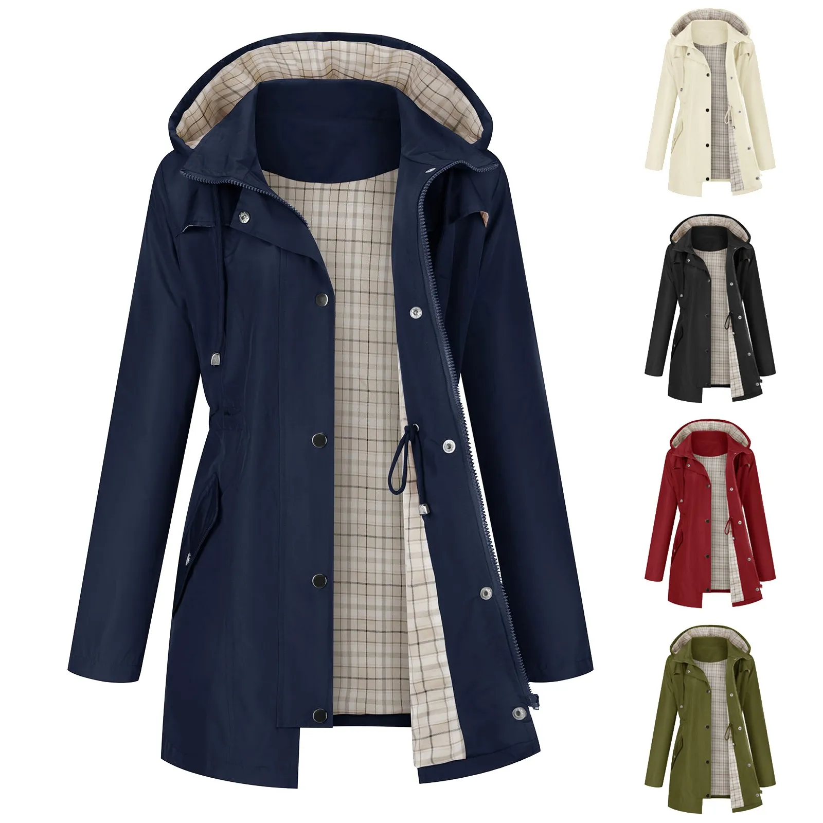 Women Water Proof Outdoor Hiking Raincoat Women Lined Rain Jacket Lightweight Hooded Jackets Trench Coats 
Women Water Proof Outdoor Hiking Raincoat Women Lined Rain Jacket Lightweight Hooded Jackets Trench Coats
