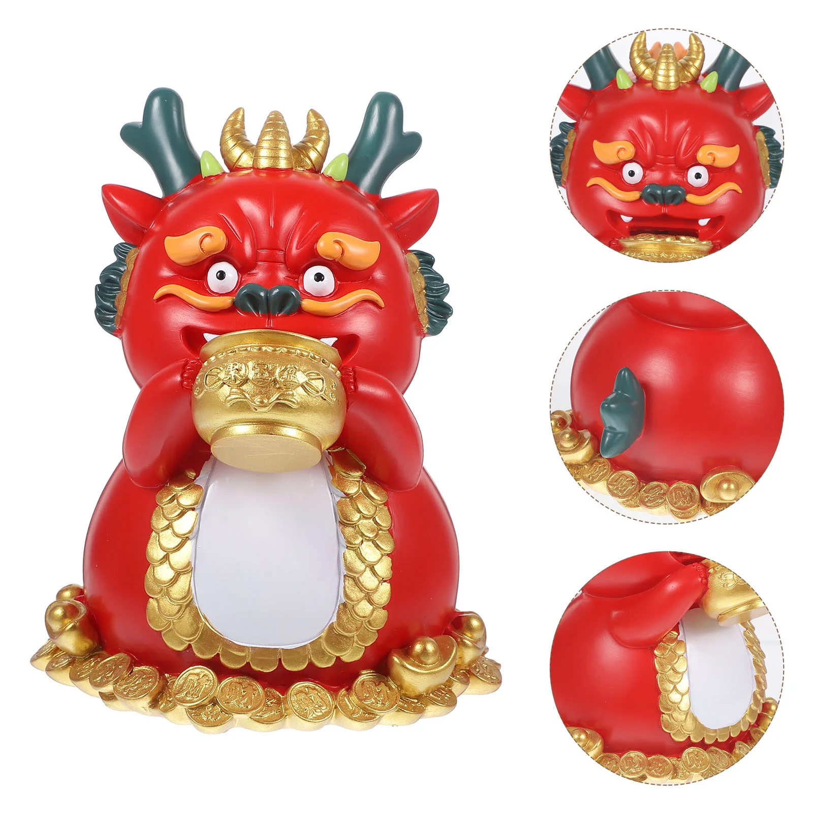 Ornament Dragon Piggy Bank Chinese Zodiac Coin Money Jar Year of Resin Crafts Desktop Decor Decorative
Ornament Dragon Piggy Bank Chinese Zodiac Coin Money Jar Year of Resin Crafts Desktop Decor Decorative