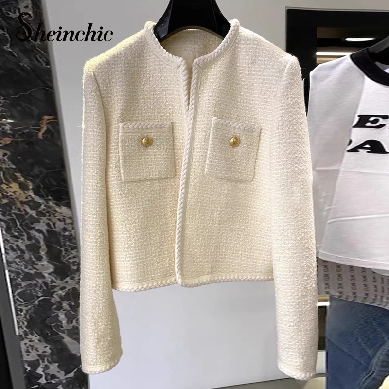 Luxury Designer Winter Jacket Womens Single Breasted Short Wool Coat 2022 Korean White Female Woolen Jacket
Luxury Designer Winter Jacket Womens Single Breasted Short Wool Coat 2022 Korean White Female Woolen Jacket