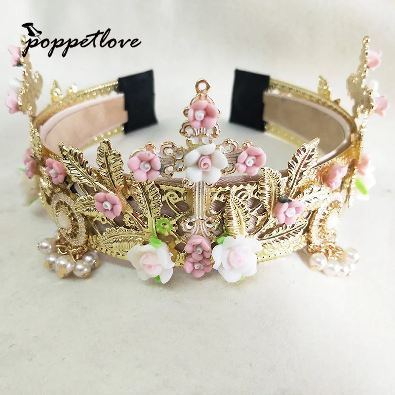 Hot Hairstyle Braider Glod Crown Wedding Tiara Pearl Resin Tlower Wedding Crown Hair Accessories Bride Head Jewelry
Hot Hairstyle Braider Glod Crown Wedding Tiara Pearl Resin Tlower Wedding Crown Hair Accessories Bride Head Jewelry