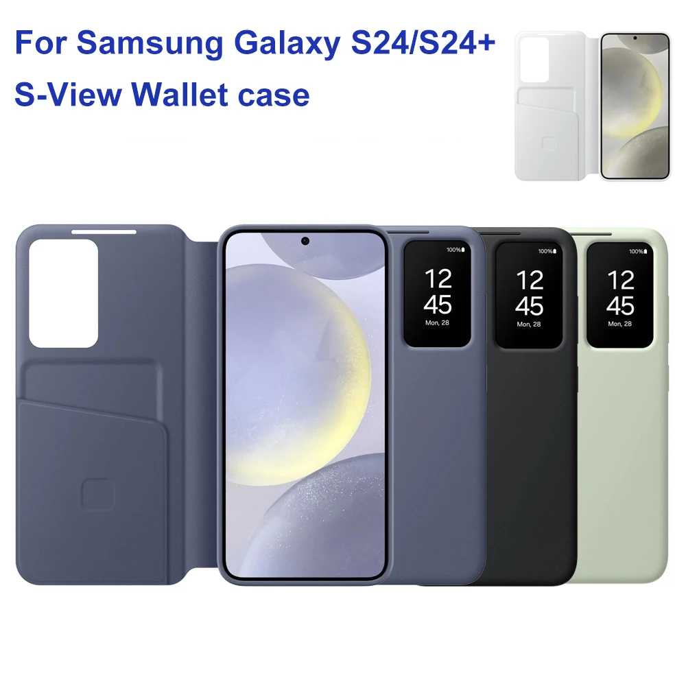 

For Samsung Galaxy S24 S24+ S-View Intelligent Wallet Case For S24 Plus S24 5G Smart View Flip Phone Case EF-ZS921