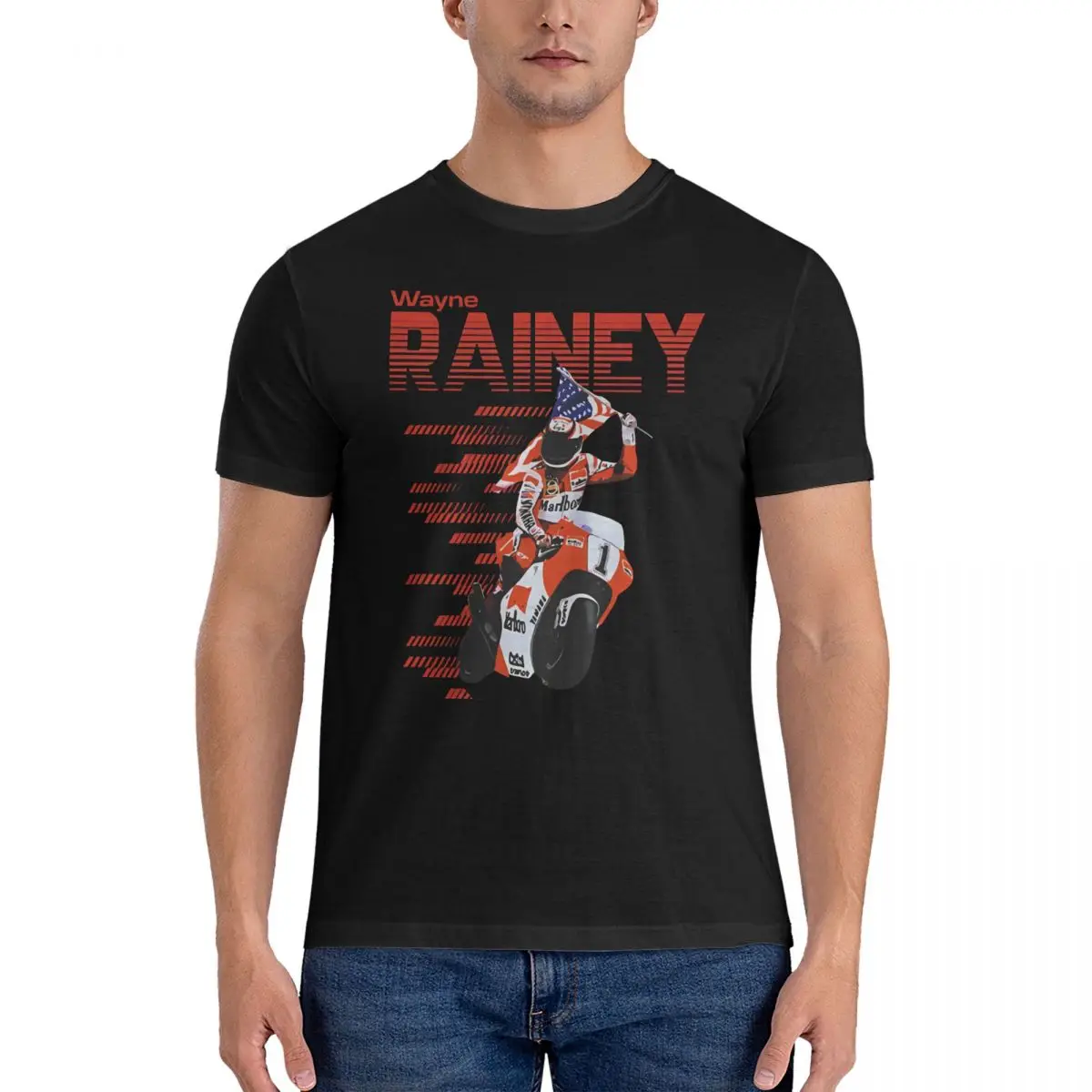 Motorcycle Racing T Shirt Men's Cotton Novelty T-Shirt Round Neck Wayne Rainey Tee Shirt Short Sleeve Clothing Birthday Present
Motorcycle Racing T Shirt Men's Cotton Novelty T-Shirt Round Neck Wayne Rainey Tee Shirt Short Sleeve Clothing Birthday Present
