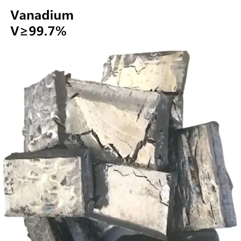 

Elemental vanadium 99.7%, metallic vanadium block, vanadium element, pure metallic vanadium100 grams