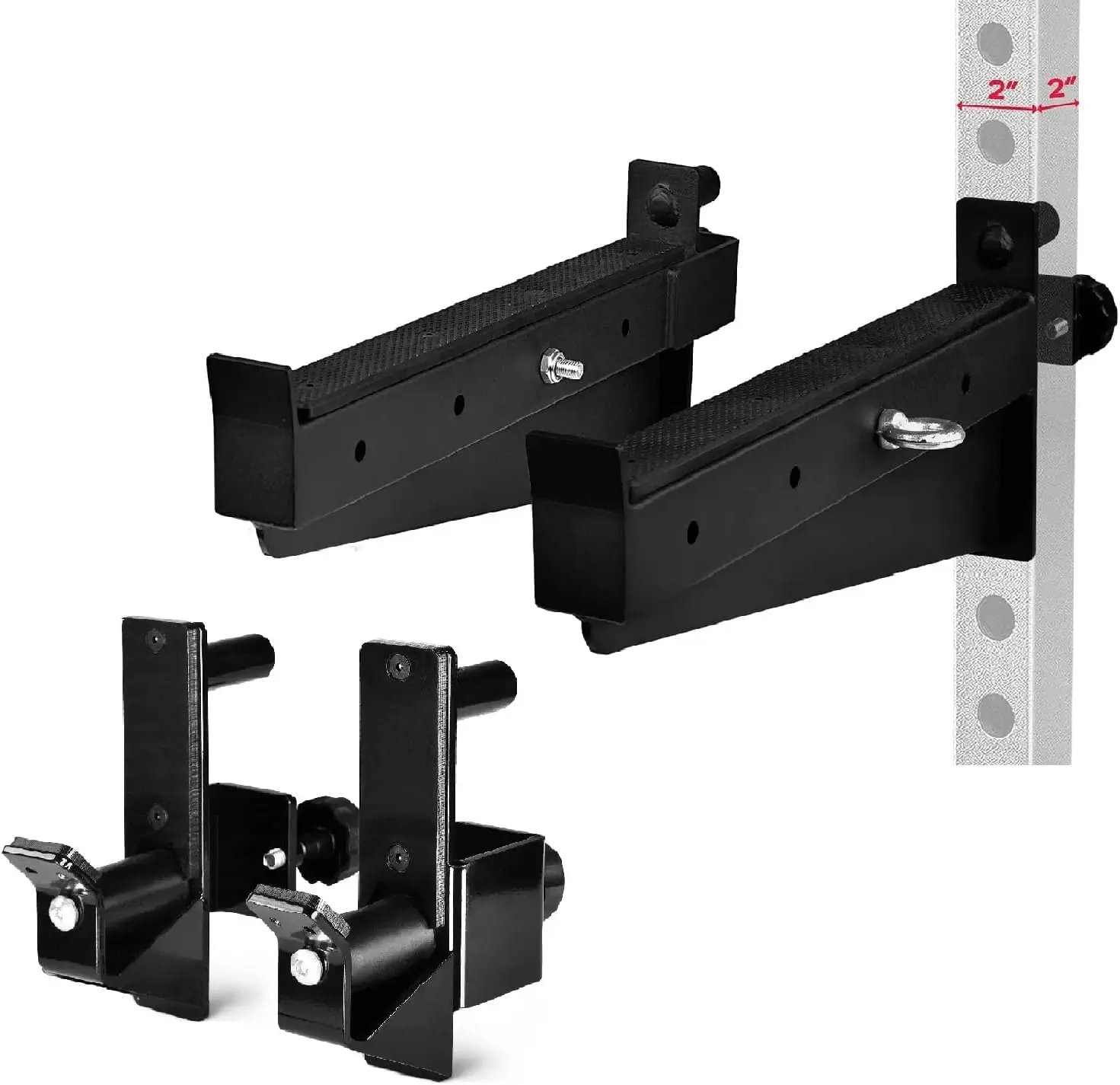 Premium Spotter Arms And Barbell Holder Roller J-Hooks Attachment For 2x2 Power Rack/Power Cage/Squat Rack - 1,000 Lbs Capacity
Premium Spotter Arms And Barbell Holder Roller J-Hooks Attachment For 2x2 Power Rack/Power Cage/Squat Rack - 1,000 Lbs Capacity