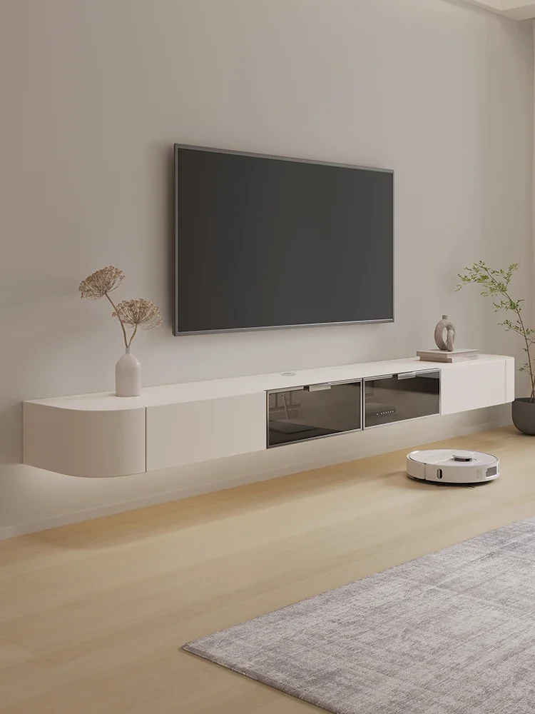 Suspended TV Cabinet Modern Living Room Solid Wood Suspended White Cream Wind Nordic TV Cabinet
Suspended TV Cabinet Modern Living Room Solid Wood Suspended White Cream Wind Nordic TV Cabinet