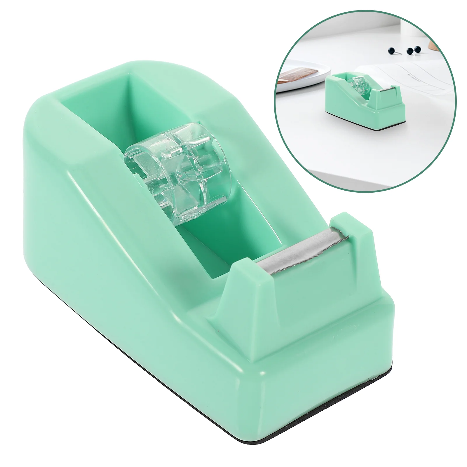 

Macaron Color Small Tape Holder Desktop Office Machine Packaging (mint Green) Dispenser Dispensers Cute Supplies