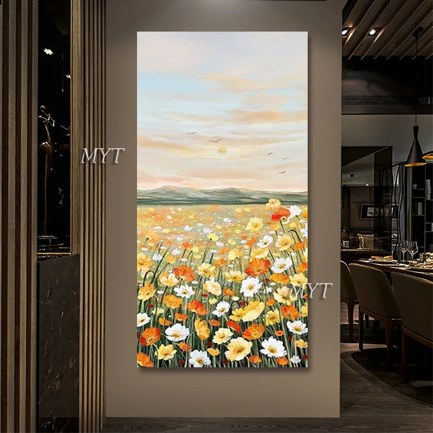 Beautiful Flower Art 100% Handmade Garden Scenery Oil Painting High Quality Wall Hangings Large Picture Home Artwork Frameless
Beautiful Flower Art 100% Handmade Garden Scenery Oil Painting High Quality Wall Hangings Large Picture Home Artwork Frameless