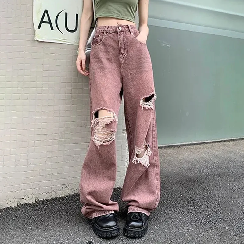 Tassels Hole Straight Jeans Women 2023 Autumn High Waist Wide Leg Trousers Woman American Retro Loose Denim Pants Streetwear
Tassels Hole Straight Jeans Women 2023 Autumn High Waist Wide Leg Trousers Woman American Retro Loose Denim Pants Streetwear