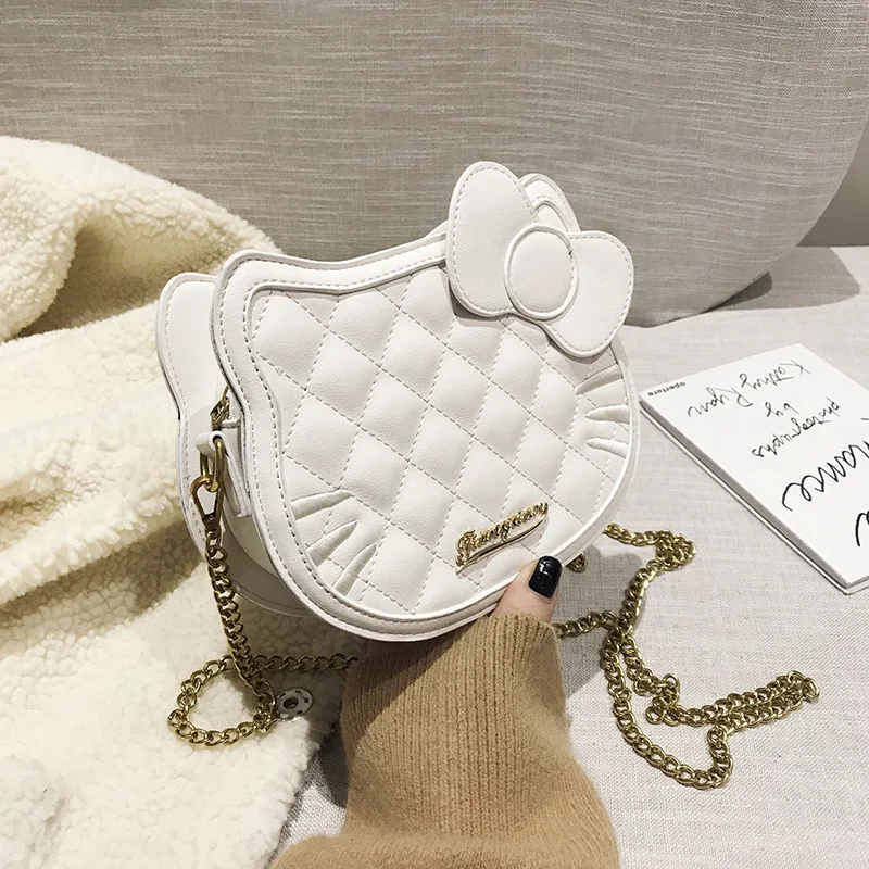 

Sanrio Hello Kitty Kt Shoulder Bag Fashionable Mymelody Wallet Cartoon Purses Handbags Crossbody Simple Rhombic Trendy 2022 New