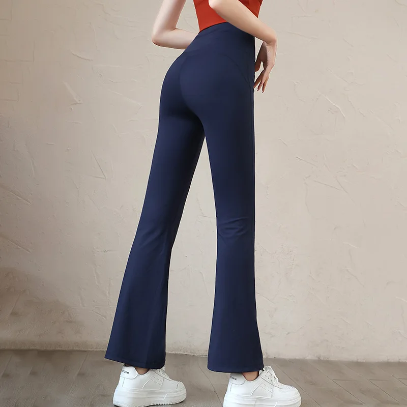 

Wide-leg Yoga Pants Women High Waist Hip Lift Flared Long Pants Dance Sports Leggings Fitness Workout Trousers Gym Tights Q849