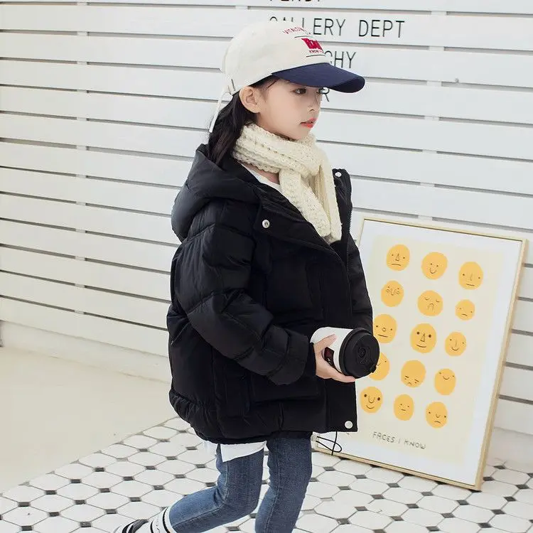 Children's Hooded Down Jackets Winter Fashion Coats Autumn Baby Girls Solid Color Outerwear Cotton Clothing for 2-10 Years W53
Children's Hooded Down Jackets Winter Fashion Coats Autumn Baby Girls Solid Color Outerwear Cotton Clothing for 2-10 Years W53