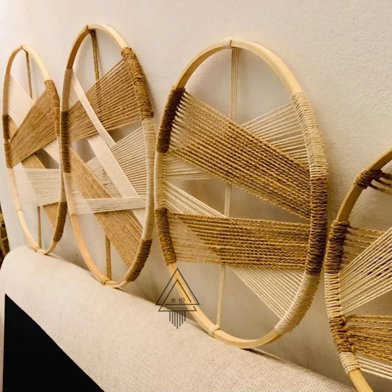 Handmade Cotton Thread Hemp Rope Weaving Round Combination Wall Hanging Nordic Home Living Room Room Decoration Tapestry
Handmade Cotton Thread Hemp Rope Weaving Round Combination Wall Hanging Nordic Home Living Room Room Decoration Tapestry