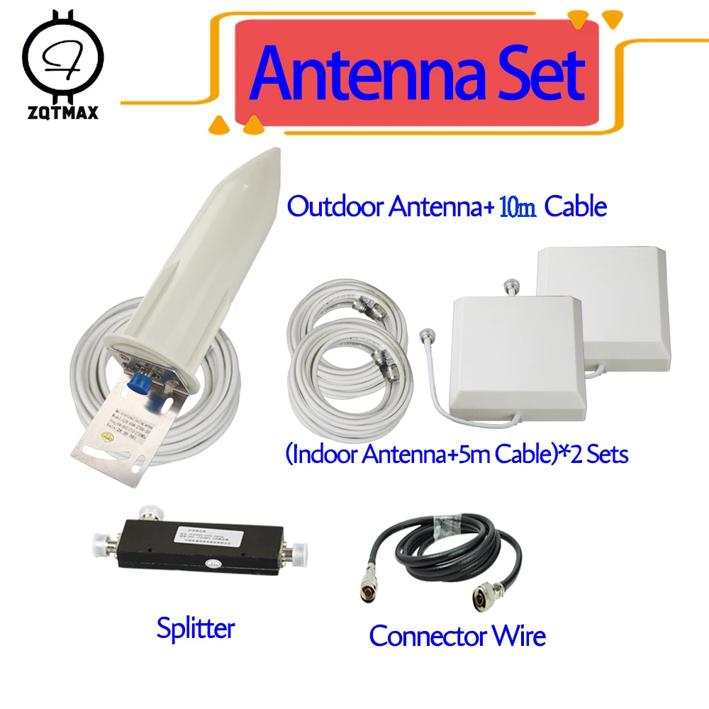 ZQTMAX 1 to 2 omni communication antenna set for 2g 3g 4g signal booster 800 850 900 1700 1800 1900 2100 2600 UMTS LTE repeater
ZQTMAX 1 to 2 omni communication antenna set for 2g 3g 4g signal booster 800 850 900 1700 1800 1900 2100 2600 UMTS LTE repeater