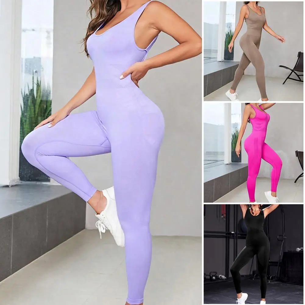 Sexy Yoga Gym Jumpsuit Women U-Neck Sleeveless Criss-Cross Backless Athletic Jumpsuit Solid Color Skinny Yoga Romper
Sexy Yoga Gym Jumpsuit Women U-Neck Sleeveless Criss-Cross Backless Athletic Jumpsuit Solid Color Skinny Yoga Romper