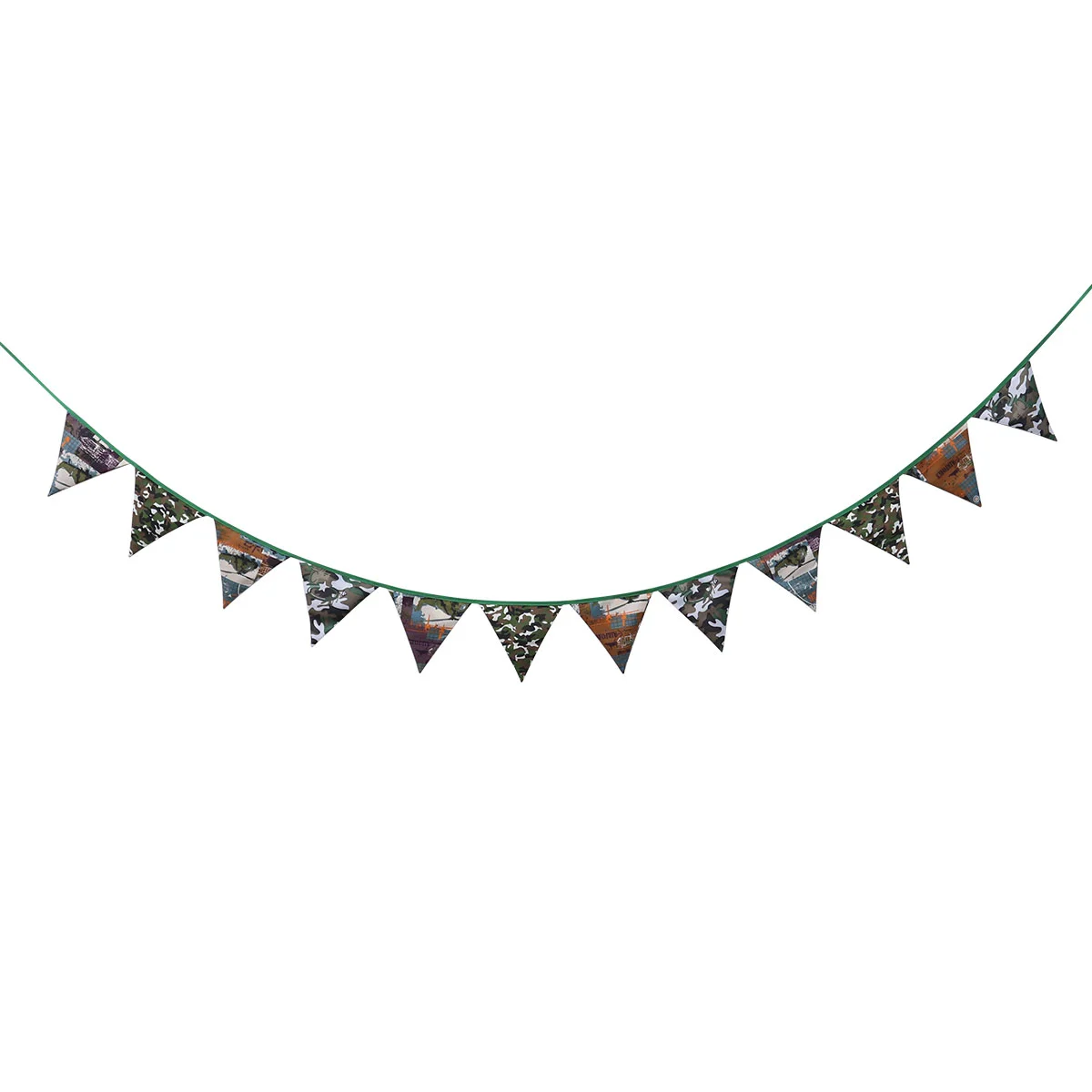 Pennant Flags Banner Camouflage Green Cotton Fabric Bunting Garland 12 Triangle Flags Decoration for Wedding Birthday Baby
Pennant Flags Banner Camouflage Green Cotton Fabric Bunting Garland 12 Triangle Flags Decoration for Wedding Birthday Baby