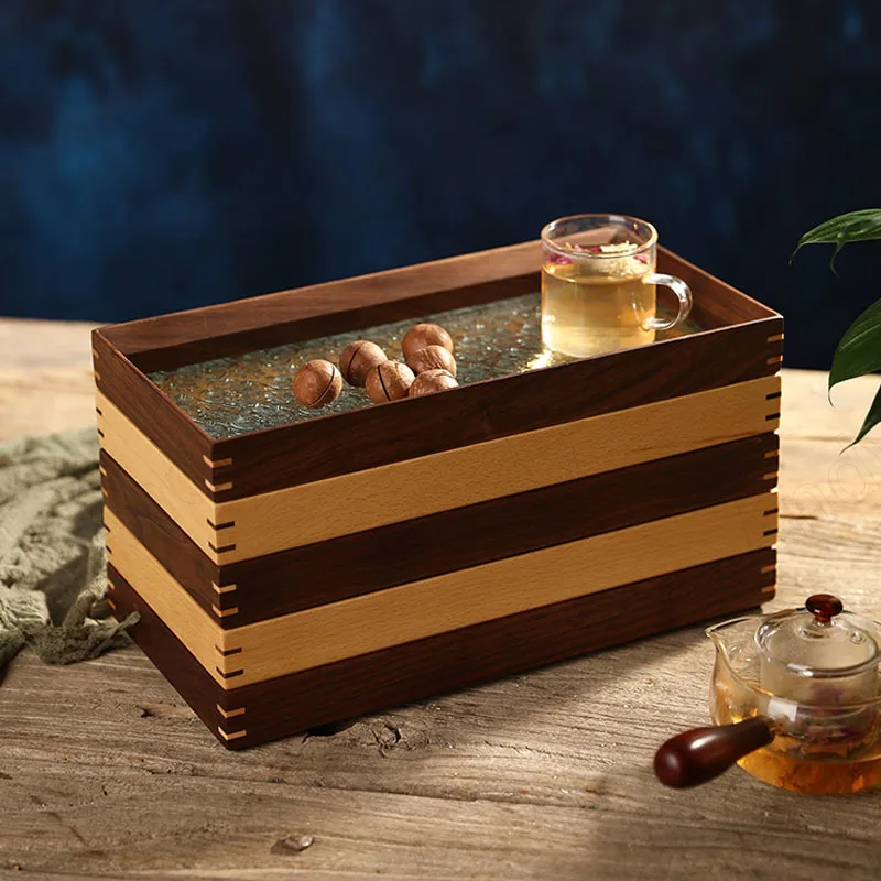 Black Walnut Wood Storage Tray Creative Begonia Flower Relief Coffee Table Tea Trays Home Bedroom Desktop Cosmetic Container
Black Walnut Wood Storage Tray Creative Begonia Flower Relief Coffee Table Tea Trays Home Bedroom Desktop Cosmetic Container
