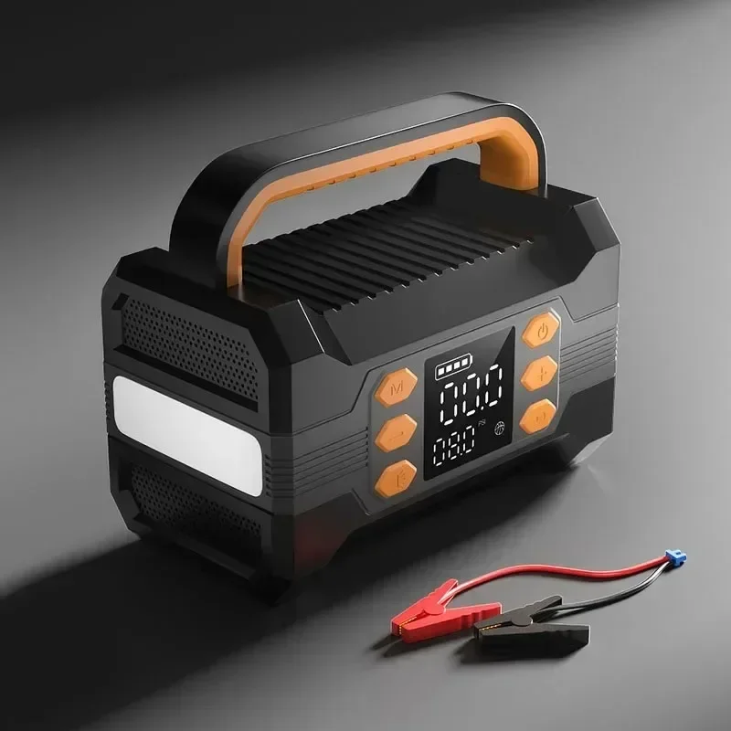 

New Car Jump Starter Air Pump Multifunction 4-in-1 Air Compressor Starting Device Mobile Power Battery Emergency Power Supply