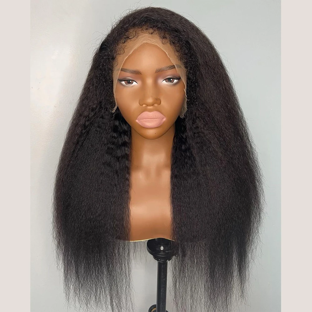180%Density Natural Black Long Soft 26Inch Yaki Kinky Straight Lace Front Wig for Women BabyHair Glueless Daily Heat Resistant
180%Density Natural Black Long Soft 26Inch Yaki Kinky Straight Lace Front Wig for Women BabyHair Glueless Daily Heat Resistant