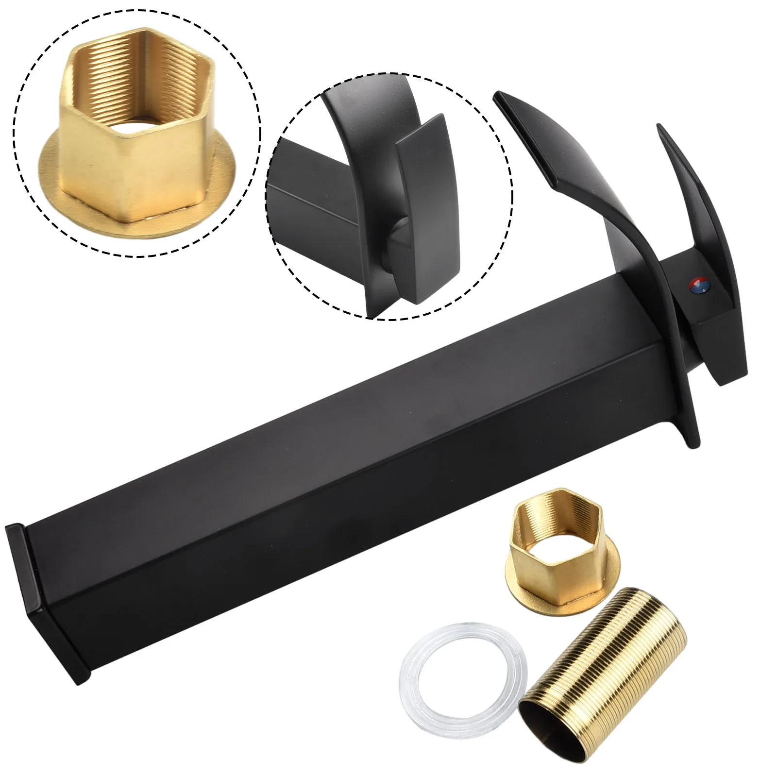 1Pc Wash Basin Spout Faucet Black Copper Core Hot And Cold Tap Stainless Steel 36-45mm For Bathroom Kitchen Hardware Accessories
1Pc Wash Basin Spout Faucet Black Copper Core Hot And Cold Tap Stainless Steel 36-45mm For Bathroom Kitchen Hardware Accessories