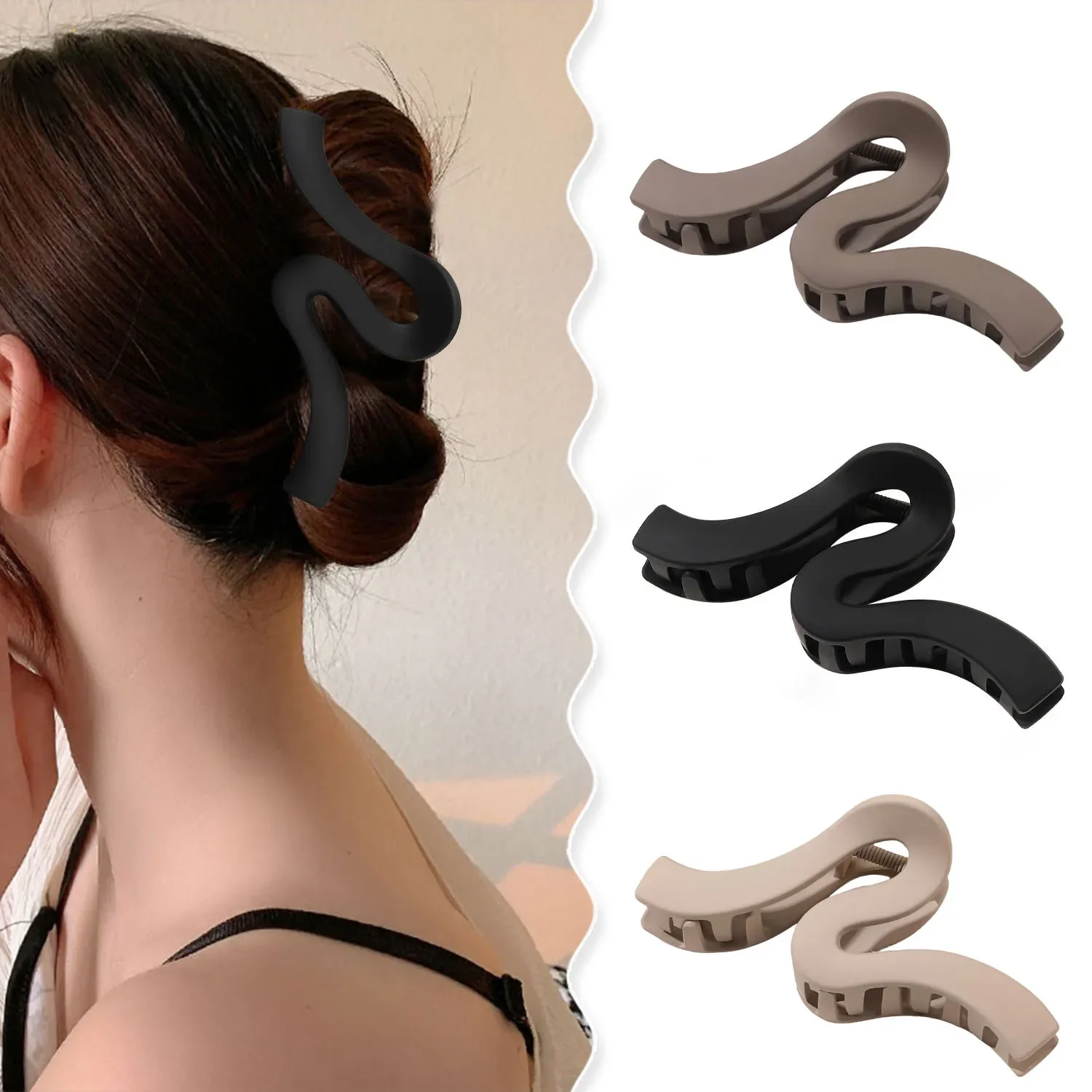 Womens Wavy Hairpin Large Size Hair Grab Fashion Hairpin Shark Clip Girl Jewelry Accessories Accessories Hair Bow Hair Clip 13CM
Womens Wavy Hairpin Large Size Hair Grab Fashion Hairpin Shark Clip Girl Jewelry Accessories Accessories Hair Bow Hair Clip 13CM