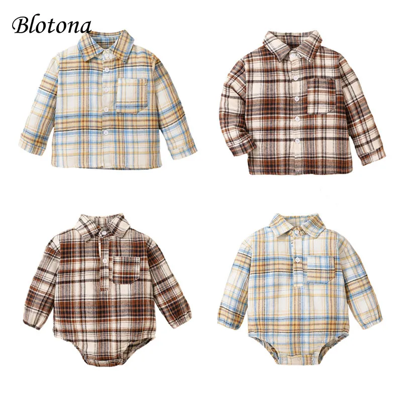 Blotona Kids Boys Shirts Coat Plaid Turn-Down Collar Long Sleeve Bodysuit Blouses Brothers Matching Outfits for Casual Daily
Blotona Kids Boys Shirts Coat Plaid Turn-Down Collar Long Sleeve Bodysuit Blouses Brothers Matching Outfits for Casual Daily