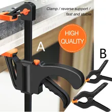 Adjustable 4 Inch F & A Shape Woodworking Clip Homely Quick Device Clamp Carpentry Gadget Tube Retaining Clips Parallel Clamps
Adjustable 4 Inch F & A Shape Woodworking Clip Homely Quick Device Clamp Carpentry Gadget Tube Retaining Clips Parallel Clamps