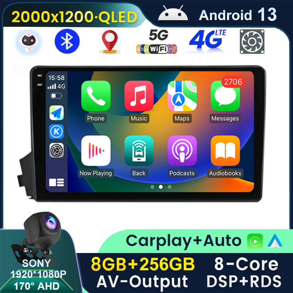QLED 2K Android 13 для Ssangyong Kyron Actyon 2005-2011 автомобильное радио видео 8 "навигационный плеер стерео BT SWC GPS CarPlay аудио
QLED 2K Android 13 для Ssangyong Kyron Actyon 2005-2011 автомобильное радио видео 8 "навигационный плеер стерео BT SWC GPS CarPlay аудио