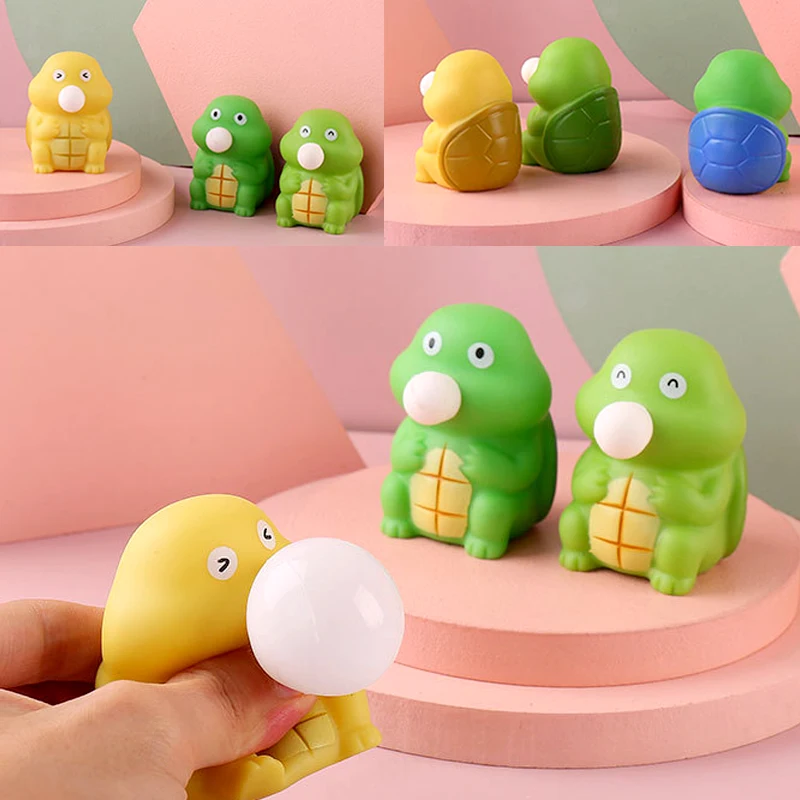 

Animal Cute Anti-Stress Ball Decompression Telescopic Dinosaur Baby Blowing Bubbles Abraact Soft Sticky Squishi Stress Gift