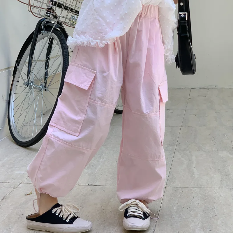 Kids Pants 2023 Spring and Summer Girls Pink Thin Style Large Pocket Overalls Casual Simple Girls Fashionable Cool Pants
Kids Pants 2023 Spring and Summer Girls Pink Thin Style Large Pocket Overalls Casual Simple Girls Fashionable Cool Pants