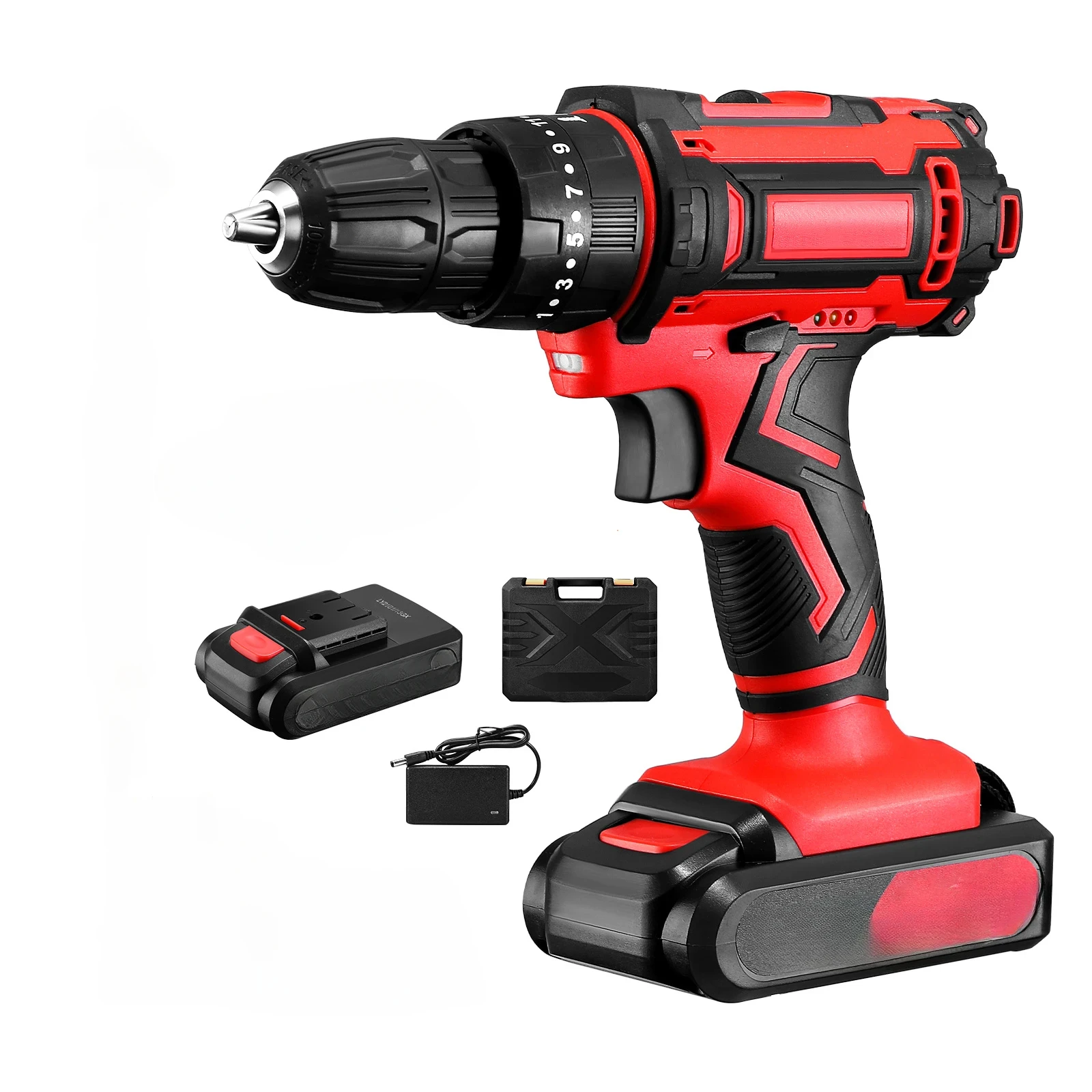 

21V 12V Impact Cordless Drill Power Tools Wireless Drills Rechargeable Drill Set for Electric Screwdriver Battery Driller Tool