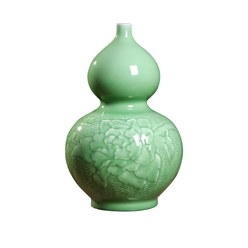 Рельефная фарфоровая ваза Celadon, керамика Цзиндэчжэнь, украшения для дома, гостиной, цветная глазурованная ваза, ремесла в китайском стиле
Рельефная фарфоровая ваза Celadon, керамика Цзиндэчжэнь, украшения для дома, гостиной, цветная глазурованная ваза, ремесла в китайском стиле