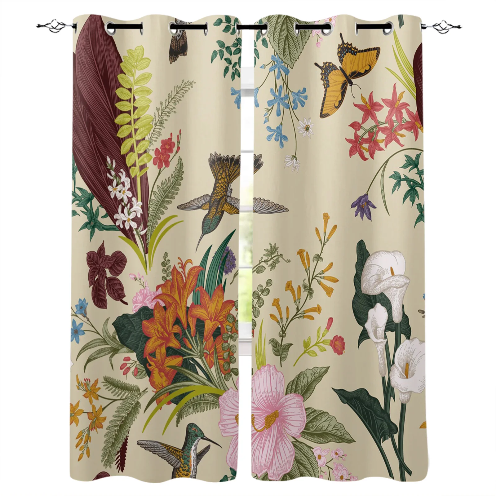 Flowers Birds Butterfly Retro Style Blackout Curtains Window Curtains for Bedroom Living Room Decor Window Treatments
Flowers Birds Butterfly Retro Style Blackout Curtains Window Curtains for Bedroom Living Room Decor Window Treatments