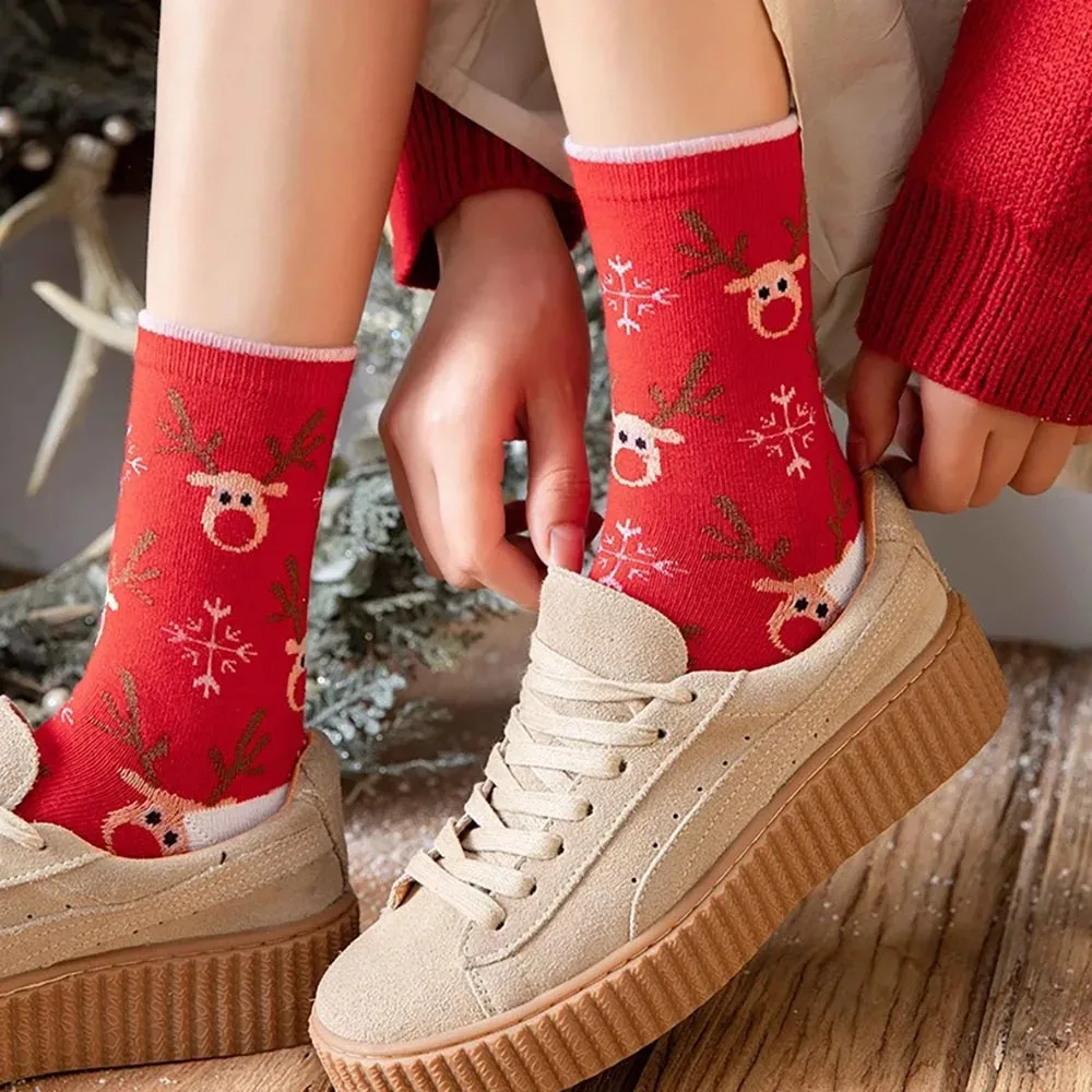 5 Pairs Christmas Women’s Cotton Socks 5 Pairs Christmas Women’s Cotton Socks