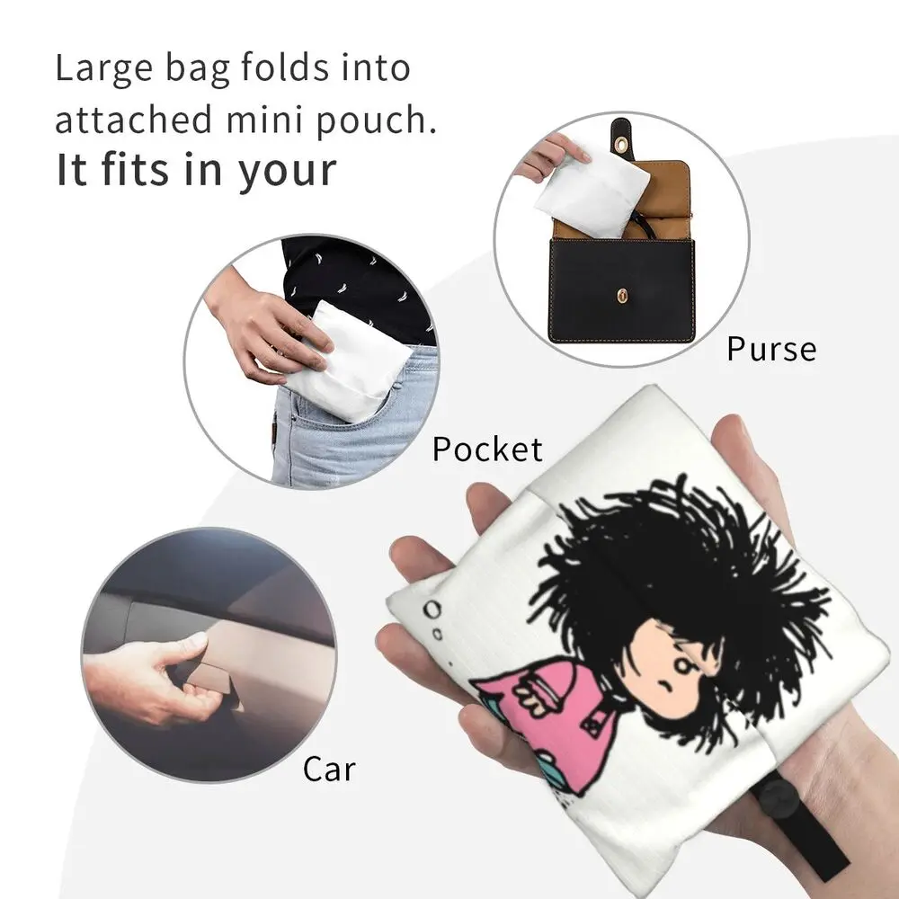 Custom Vintage Mafalda Manga Grocery Shopping Bag 93 Sba838f07921445a8893e4baf3c0730c92