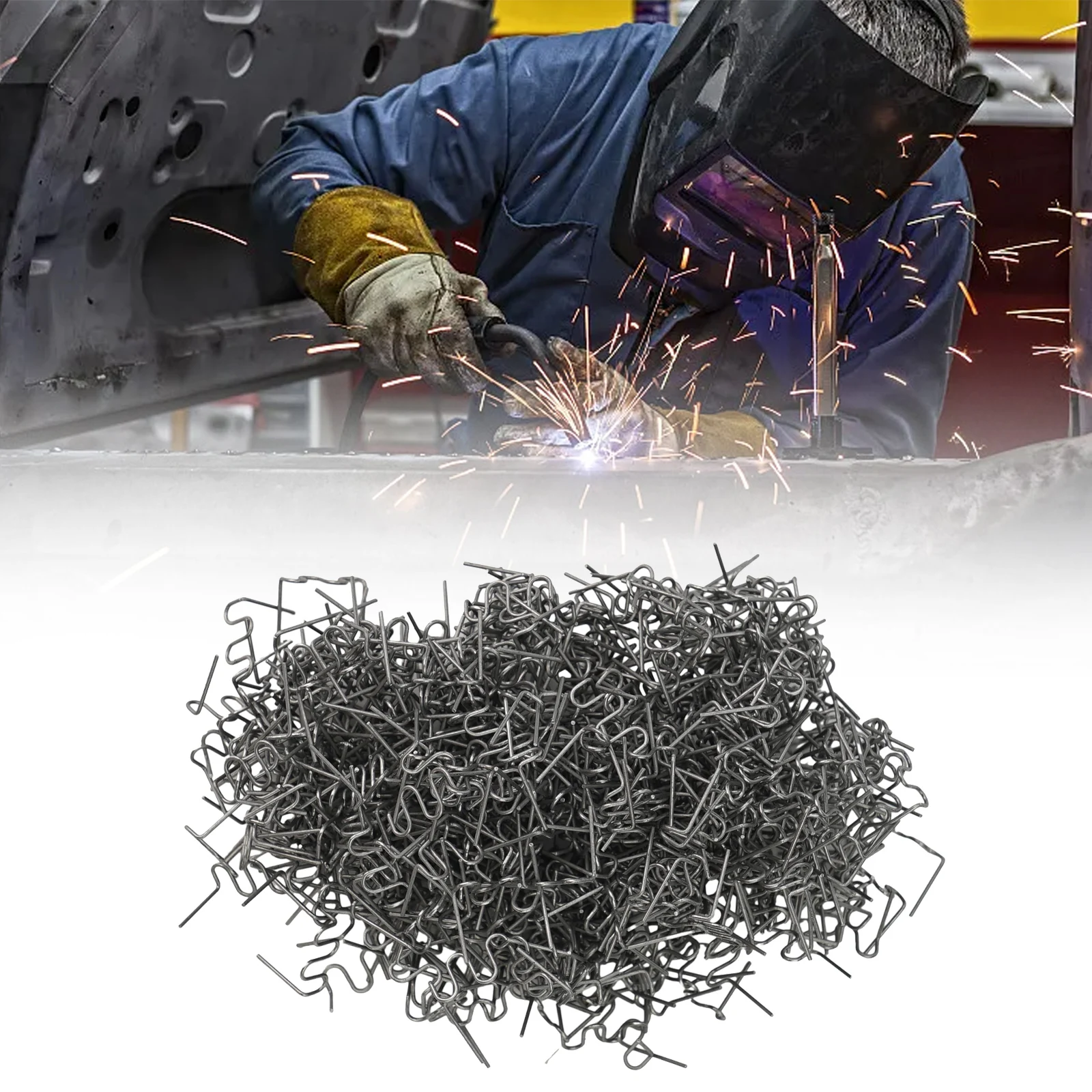 Universal 0.8mm Wave Hot Staples Automotive Bumper Plastic Repair Welding Machine Hot Melt Plastic Welding Nails 500Pcs/Set
Universal 0.8mm Wave Hot Staples Automotive Bumper Plastic Repair Welding Machine Hot Melt Plastic Welding Nails 500Pcs/Set