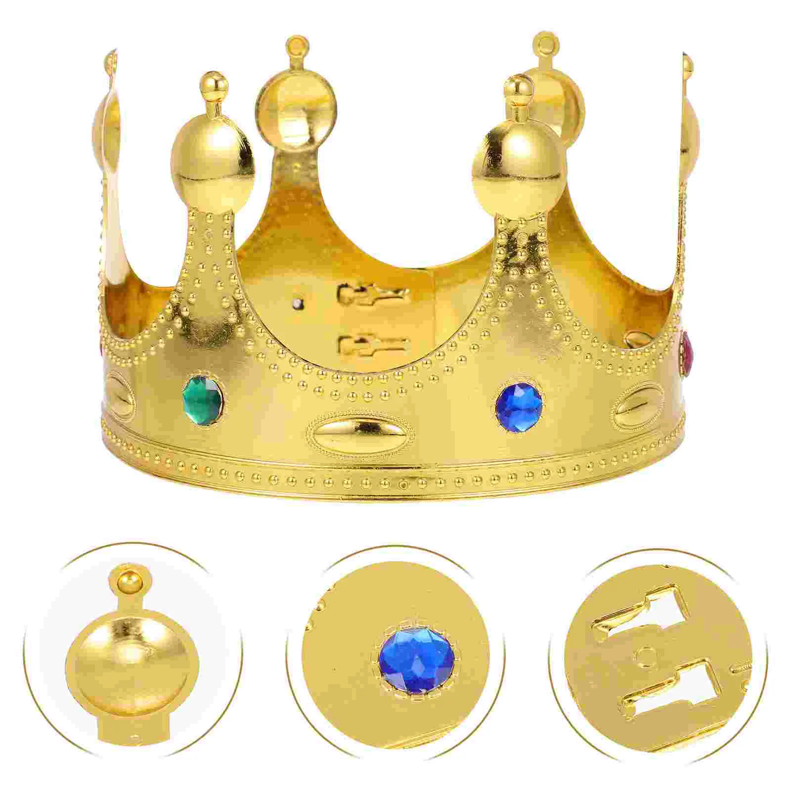 

4 Pcs Crown Headband Golden Tiara Nativity Costumes for Kids Role Play Outfits Bulk Crowns Kings Princess