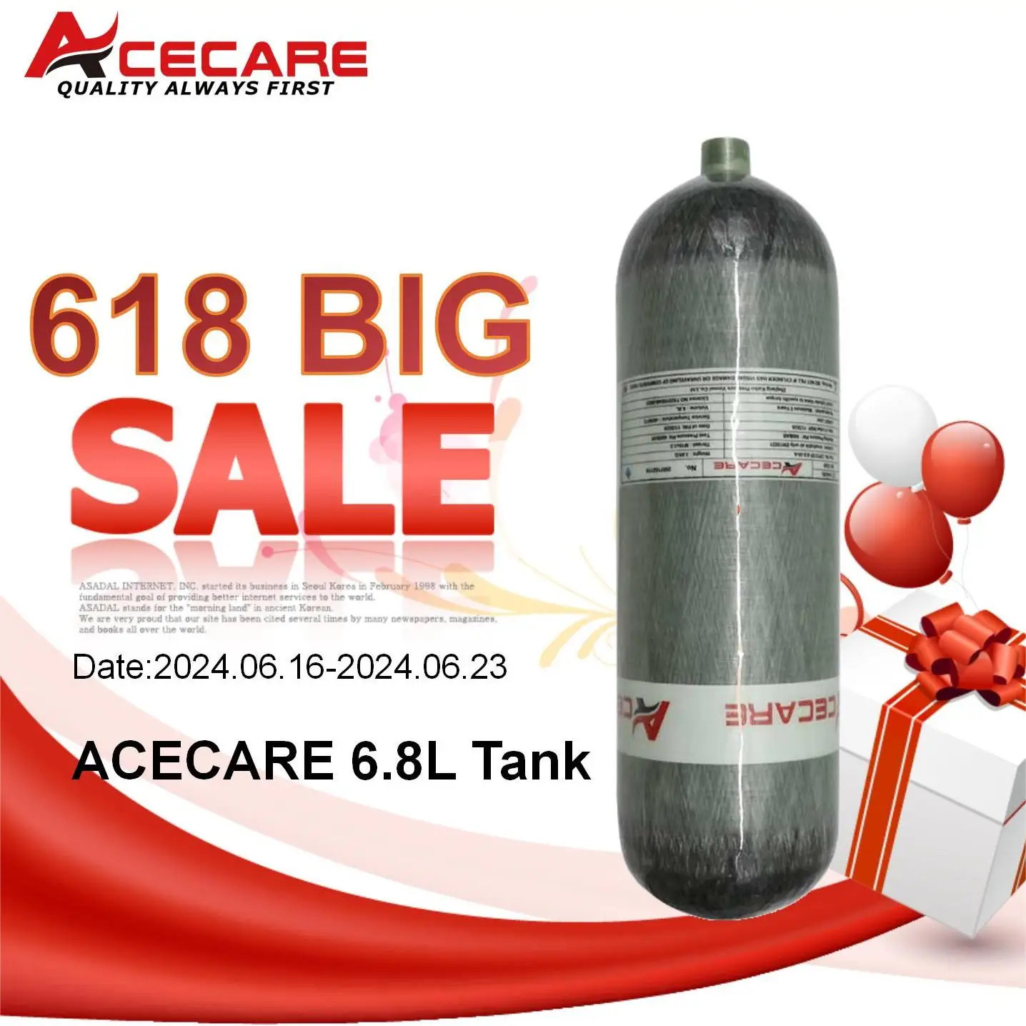 ACECARE 30Mpa 300Bar 4500Psi 6.8L CE баллон высокого давления из углеродного волокна Воздушный бак для подводного плавания M18 * 1,5 резьба
ACECARE 30Mpa 300Bar 4500Psi 6.8L CE баллон высокого давления из углеродного волокна Воздушный бак для подводного плавания M18 * 1,5 резьба
