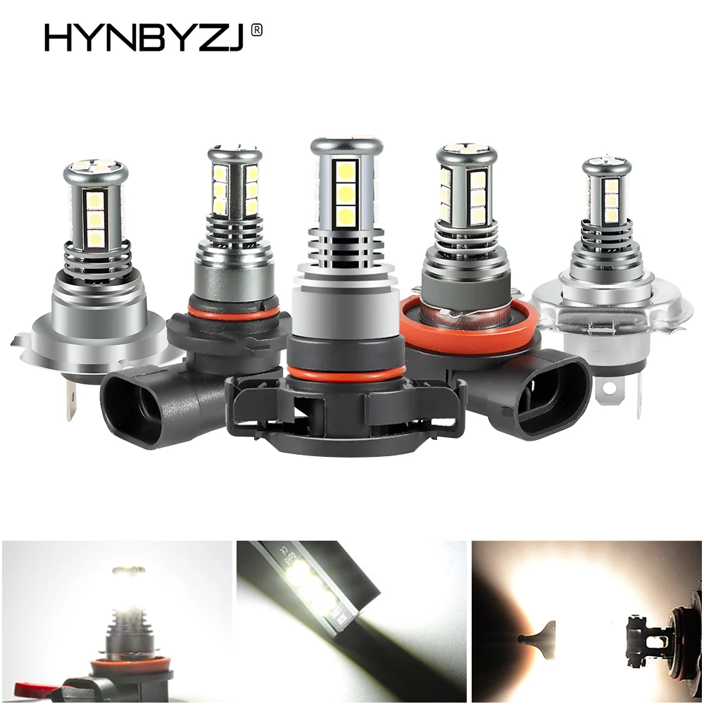 

HYNBYZJ 2 шт. H4 H7 H8 H11 H16 светодиодные HB4 9006 HB3 9005 Противотуманные фары 3030SMD 3200LM автомобильная лампа для ходовых огней, автомобильная фотолампа 12 В 6500K