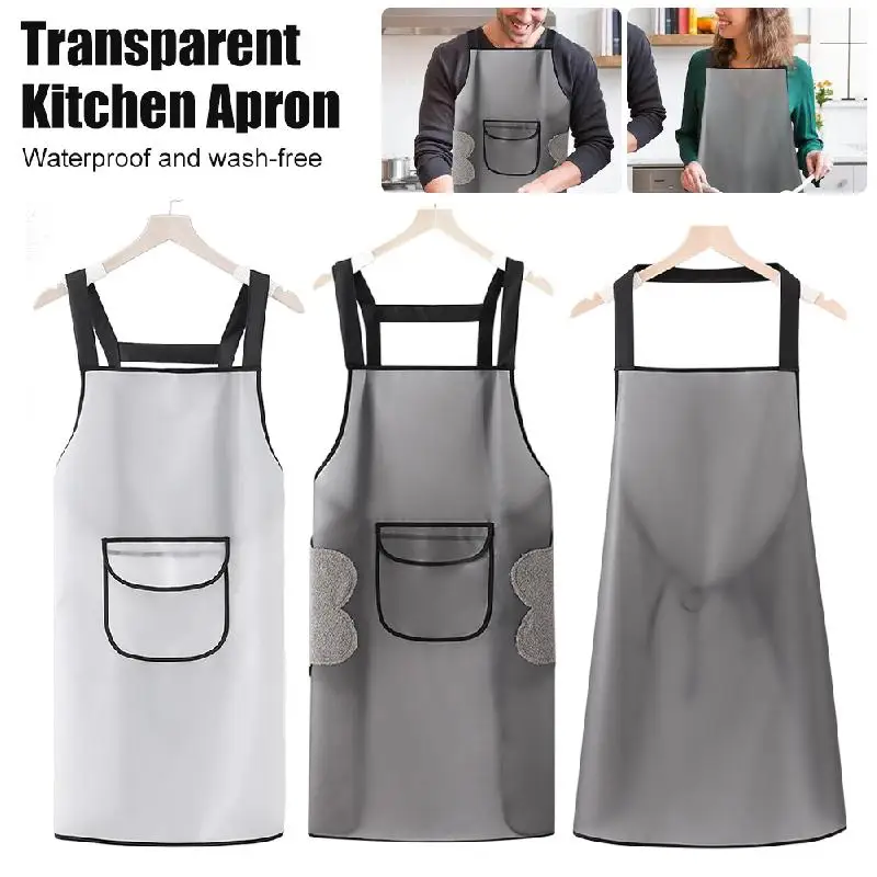 Kitchen Apron Men Women Waterproof Transparent Apron Wipeable Oil Resistant Cooking Apron With Pocket For Home Bar Restaurant
Kitchen Apron Men Women Waterproof Transparent Apron Wipeable Oil Resistant Cooking Apron With Pocket For Home Bar Restaurant