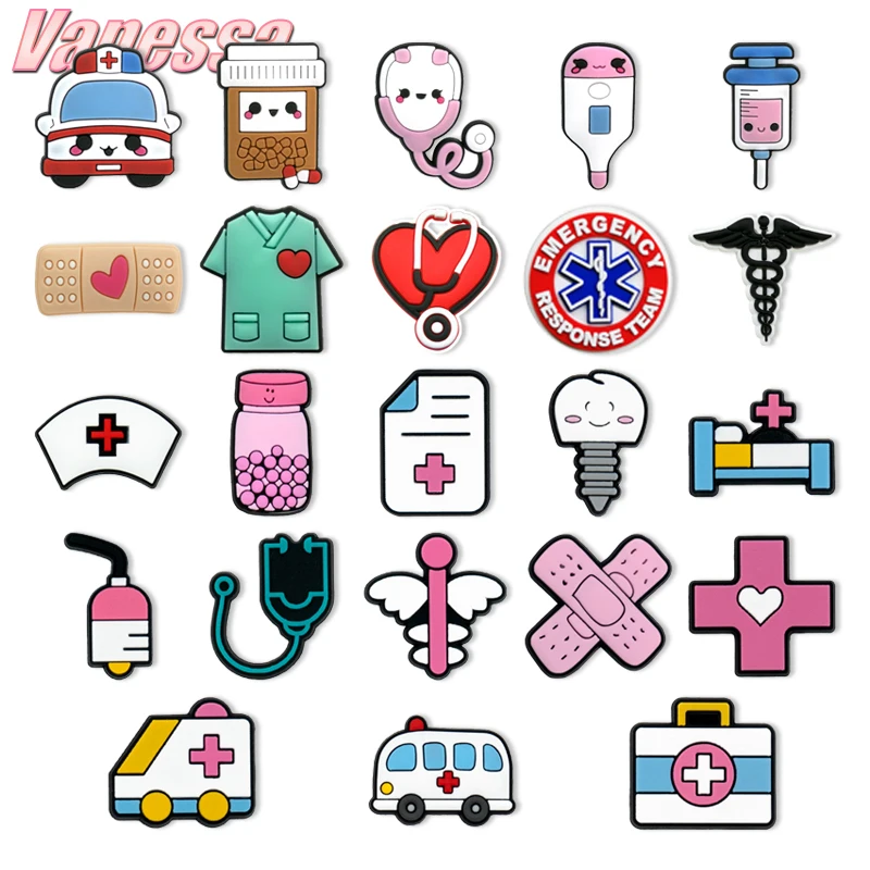 1pcs PVC Nurse Shoe Charms Medical Ambulances Shoe Decorations Stethoscope Accessories for Doctor Women Men Clog Buckle
1pcs PVC Nurse Shoe Charms Medical Ambulances Shoe Decorations Stethoscope Accessories for Doctor Women Men Clog Buckle