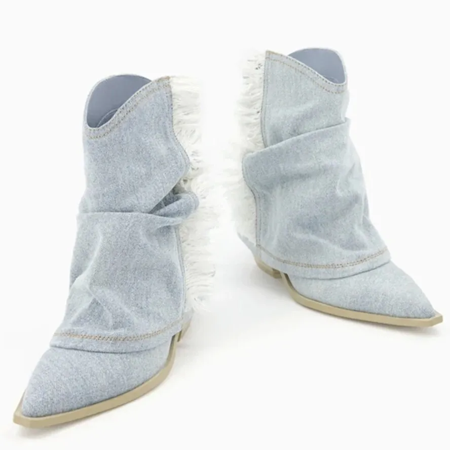 Withered Free Shipping Tassel Pointed Toe High Heel Pants Boots Women 2023 New Autumn American Retro Western Cowboy Ankle Boots
Withered Free Shipping Tassel Pointed Toe High Heel Pants Boots Women 2023 New Autumn American Retro Western Cowboy Ankle Boots