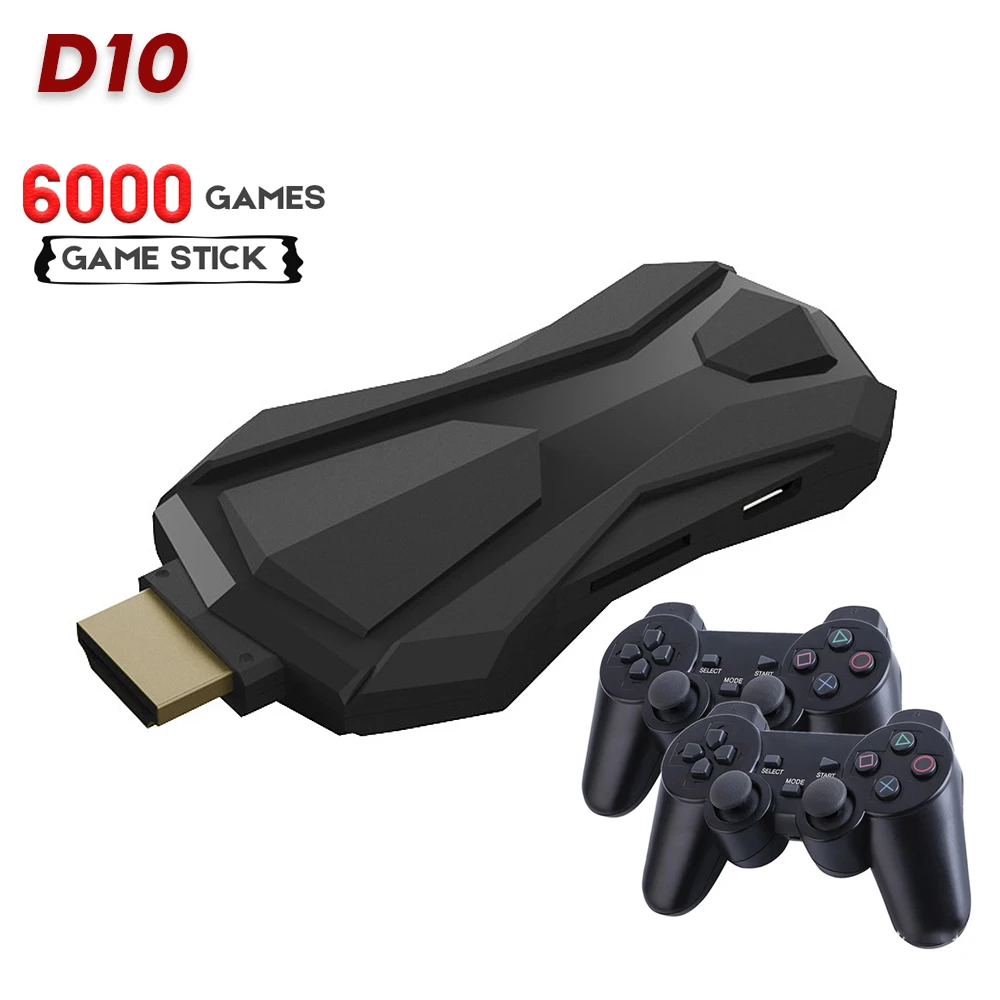 D10 4K Retro Video Game Console HD-out 2.4G Double Wireless Handle 6000 Games Mini TV Game Stick for MAME/SFC/MD/GBA
D10 4K Retro Video Game Console HD-out 2.4G Double Wireless Handle 6000 Games Mini TV Game Stick for MAME/SFC/MD/GBA