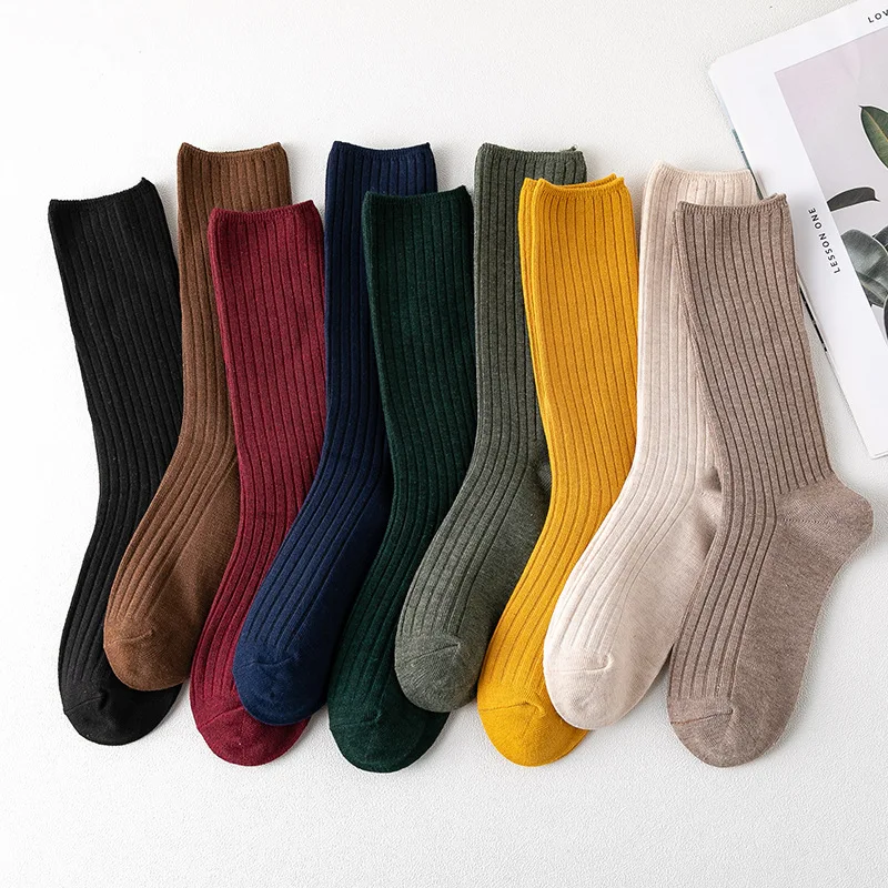 1Pair Cotton Loose Women Socks Knitting Solid Color Black Pink Student Girls Stockings Elegant Retro Long Women Socks Breathable
1Pair Cotton Loose Women Socks Knitting Solid Color Black Pink Student Girls Stockings Elegant Retro Long Women Socks Breathable