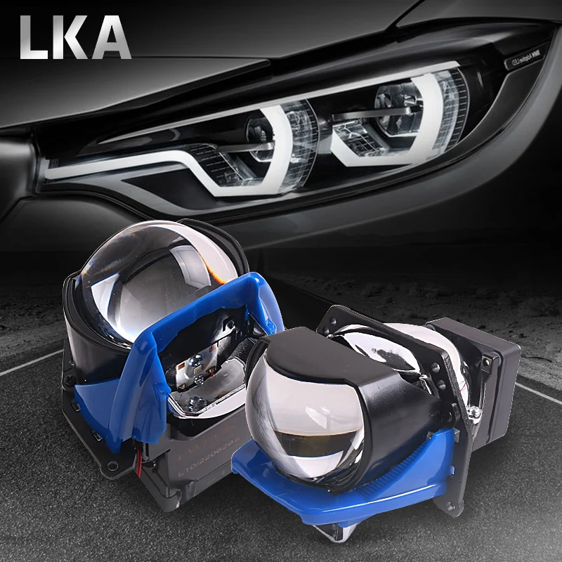 

LKA Matrix Bi LED Projector Lense Headlight 65W 6000k Atuo LED Projector Headlamp With Hella G5 3R Frame Car Light Accessories
