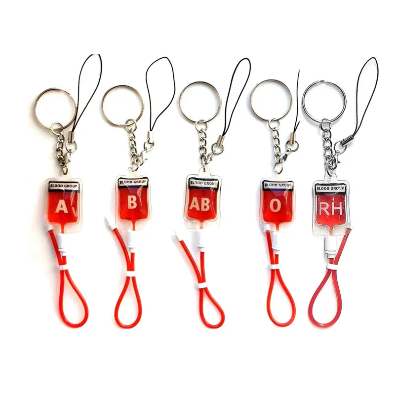 Blood Type A B O AB Pendant Keychain Halloween Blood Bag Phone Pendants DIY Jewelry Gift Charm Keyring Key Chain Accessories
Blood Type A B O AB Pendant Keychain Halloween Blood Bag Phone Pendants DIY Jewelry Gift Charm Keyring Key Chain Accessories