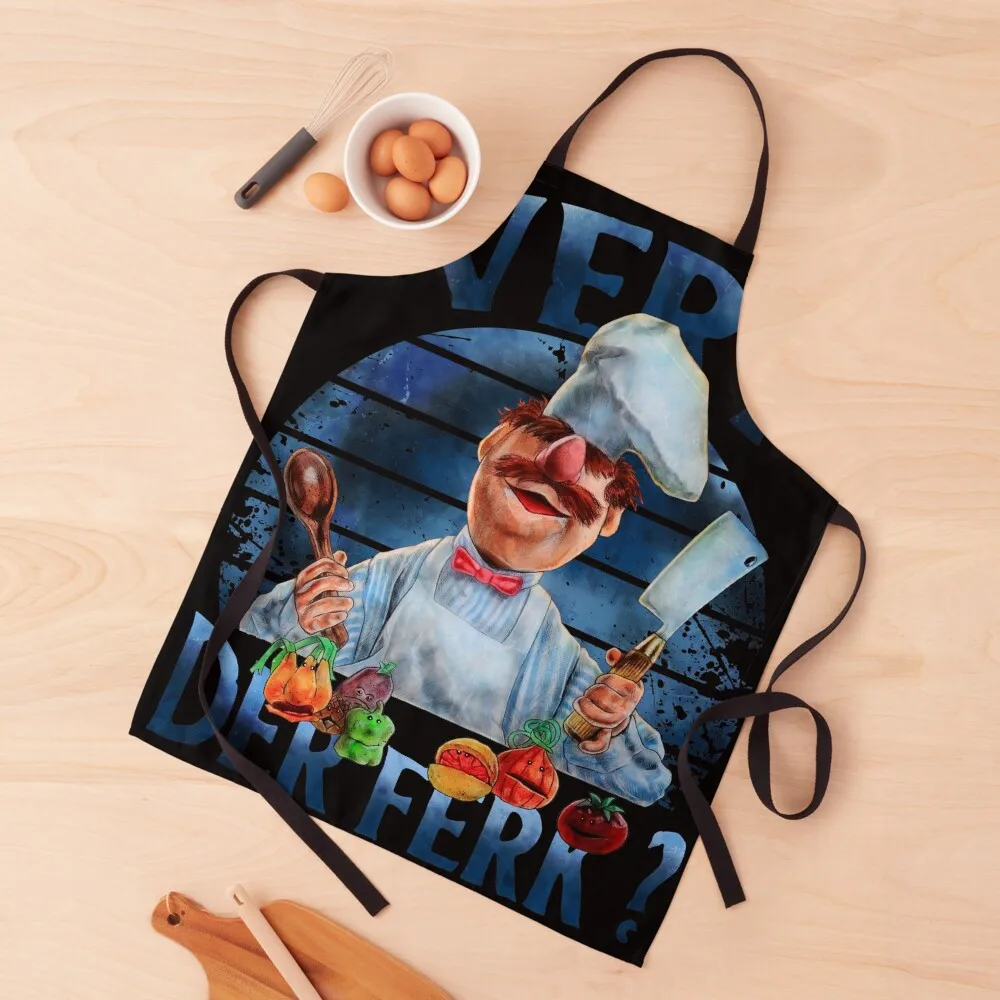

VERT DER FERK IS SWEDISH CHEF Apron Waterproof Kitchen Apron For Women Hairdressing Hairdresser Accessories Aprons For Woman