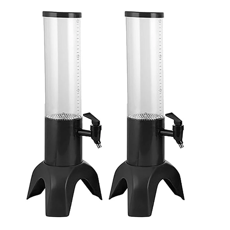 2X 1.5L Beer Dispenser Tower Easy Clean Integrated Tap With Ice Tube And LED Light Clear Beverage Tower Dispenser Black Retail
2X 1.5L Beer Dispenser Tower Easy Clean Integrated Tap With Ice Tube And LED Light Clear Beverage Tower Dispenser Black Retail