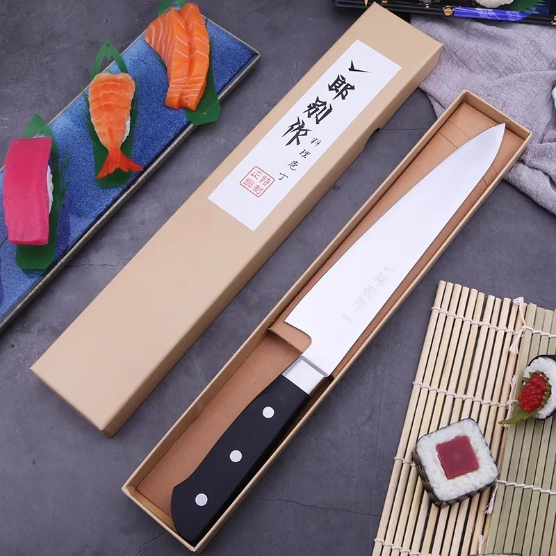 

Japanese Sashimi Salmon Knife Meat Sushi Slicing Knives Chef Kitchen Knives Stainless Steel Fish Filleting Knife Utility Knives