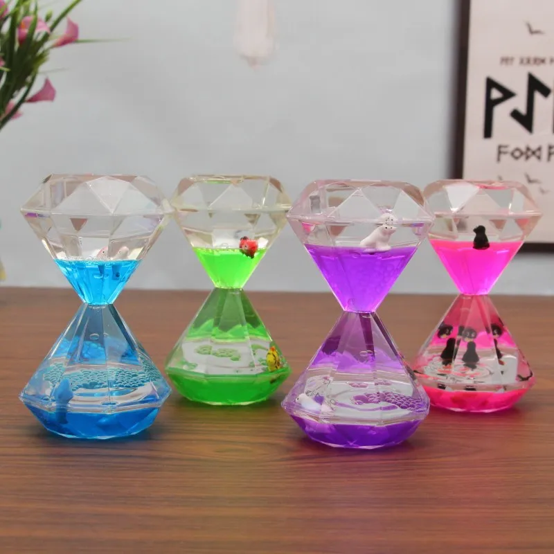 

Decompression Artifact Hourglass Timer Liquid Calming Bubble Timer Falling Sensory Bubble Desk Decoration Oil Drop Fidget Toy